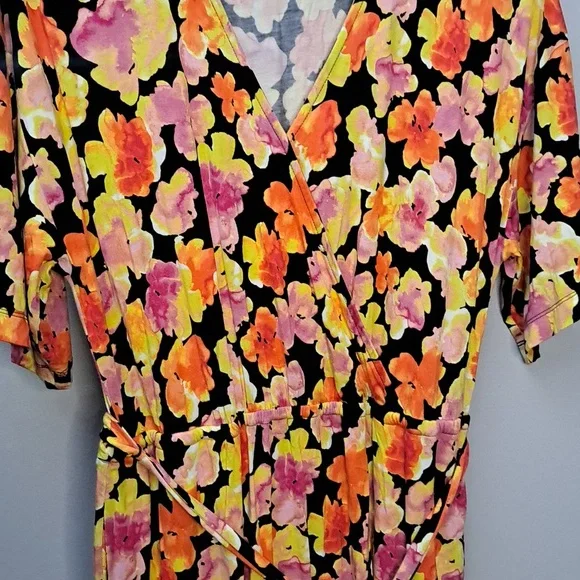 Jason Wu Pastel Floral Rayon Dress Size Large - Picture 2 of 8